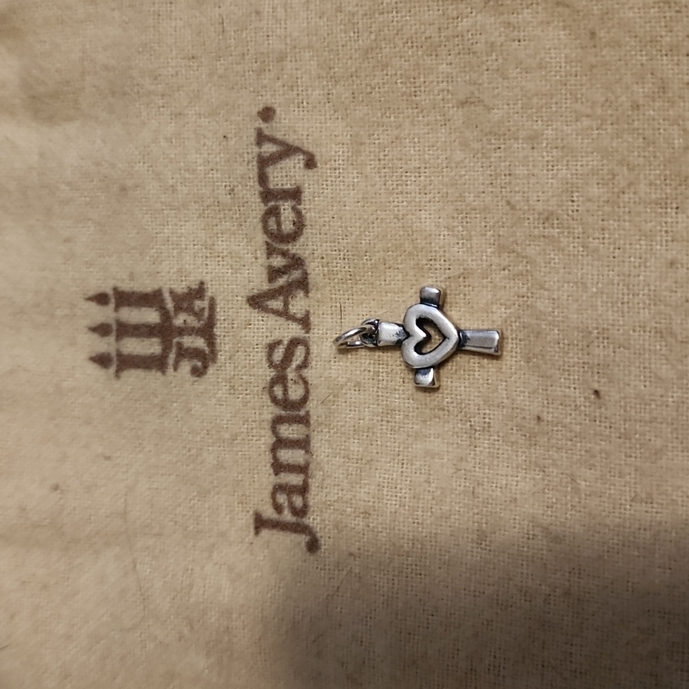 James avery cross with a heart charm